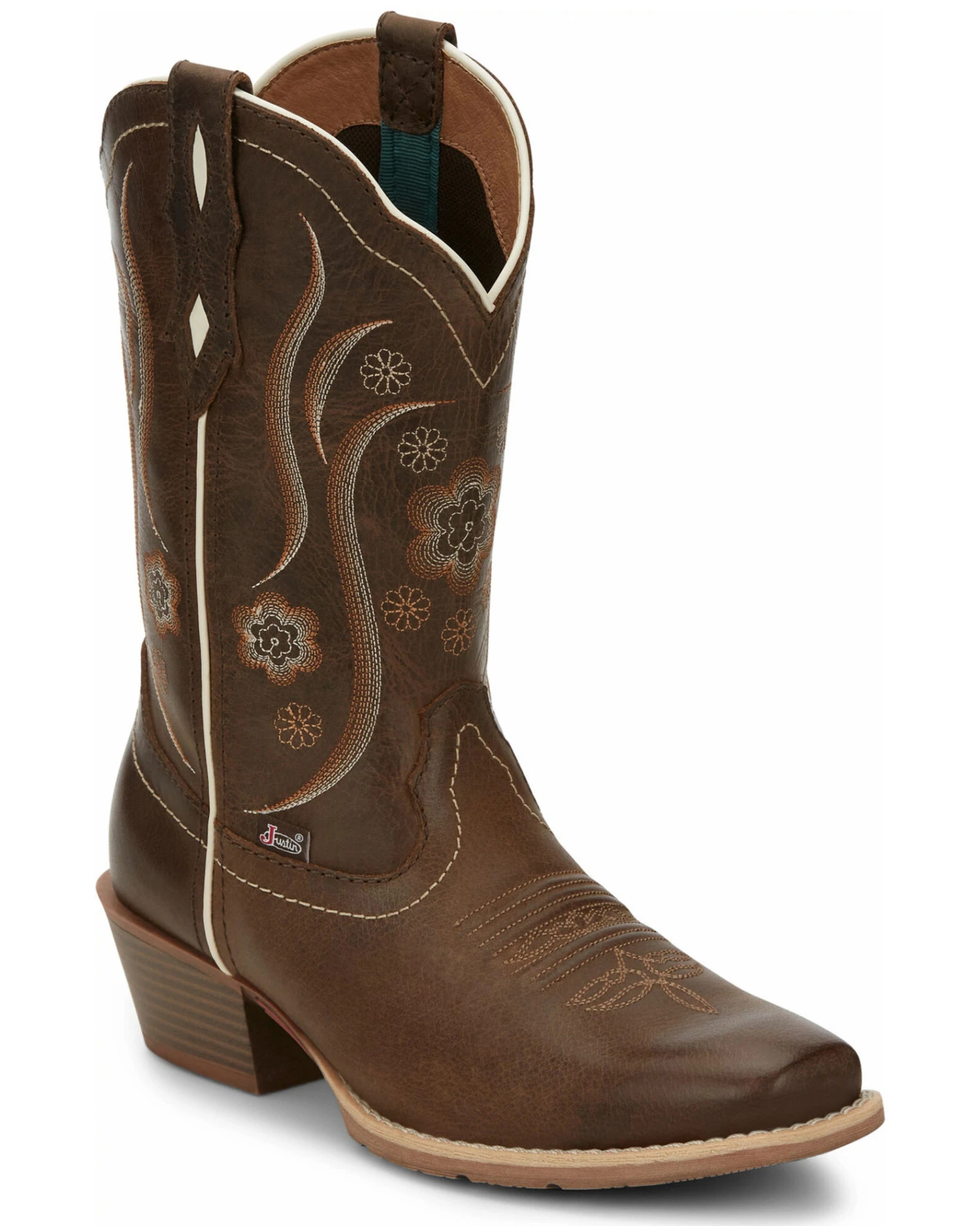 Justin Women's Jesse Brown Western Boots - Square Toe 3 Justin Women's Jesse Brown Western Boots - Square Toe