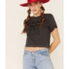 Ali Dee Women's Charcoal Rodeo Whiskey Cowboys Texas Graphic Tee  -Twisted X Sales 2000337655 022 P1