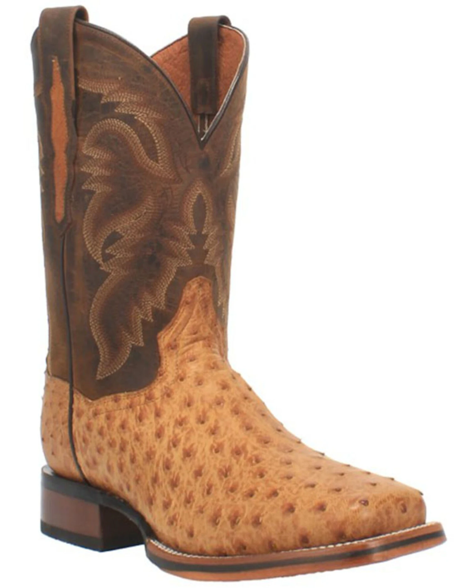 Dan Post Men's Kershaw Exotic Ostrich Skin Western Boots - Broad Square Toe 3 Dan Post Men's Kershaw Exotic Ostrich Skin Western Boots - Broad Square Toe