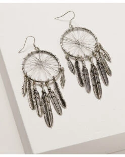 Shyanne Women's Wild Soul Dreamcatcher Fringe Hoop Earrings