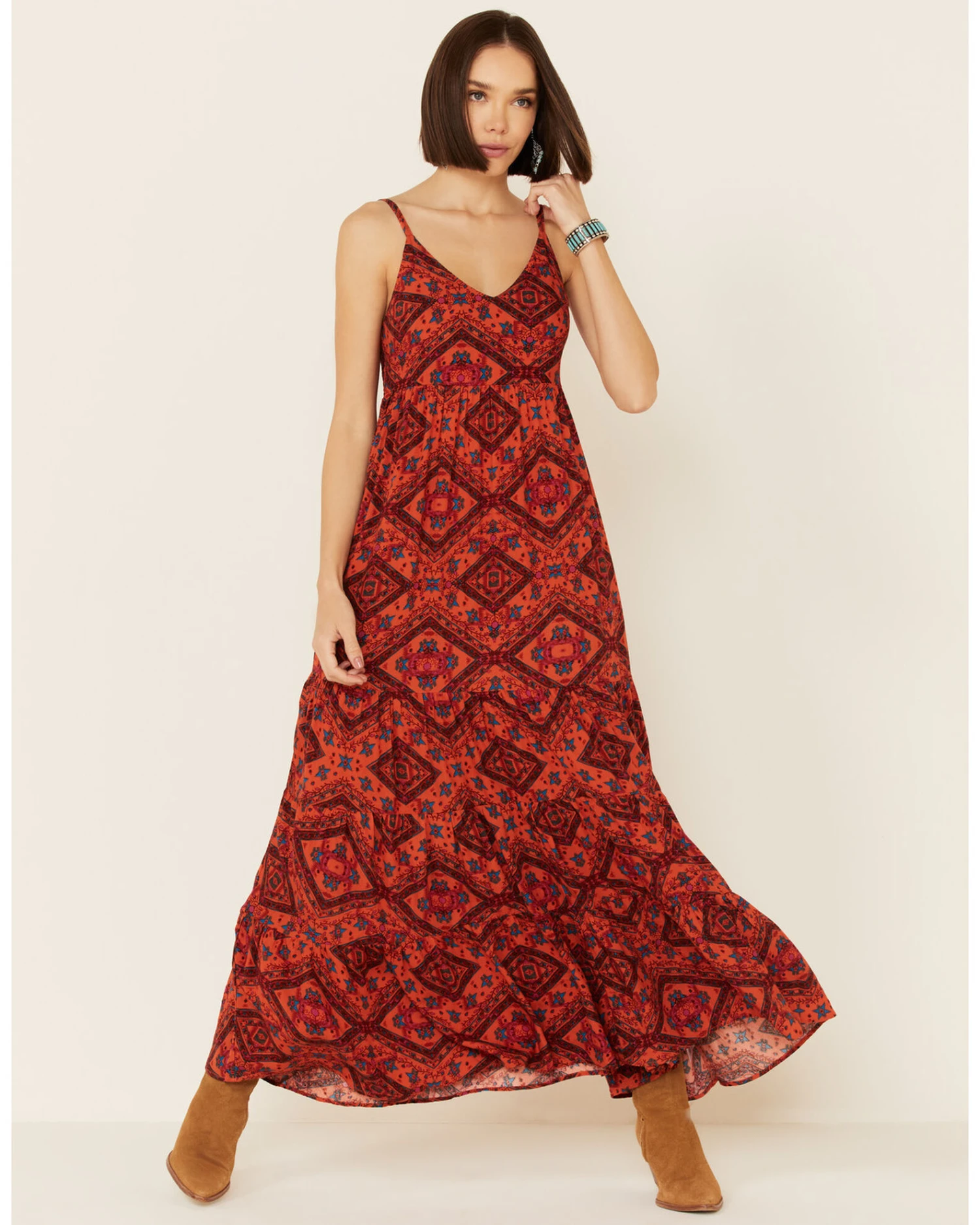 Shyanne Women's Chili Tile Dress 3 Shyanne Women's Chili Tile Dress