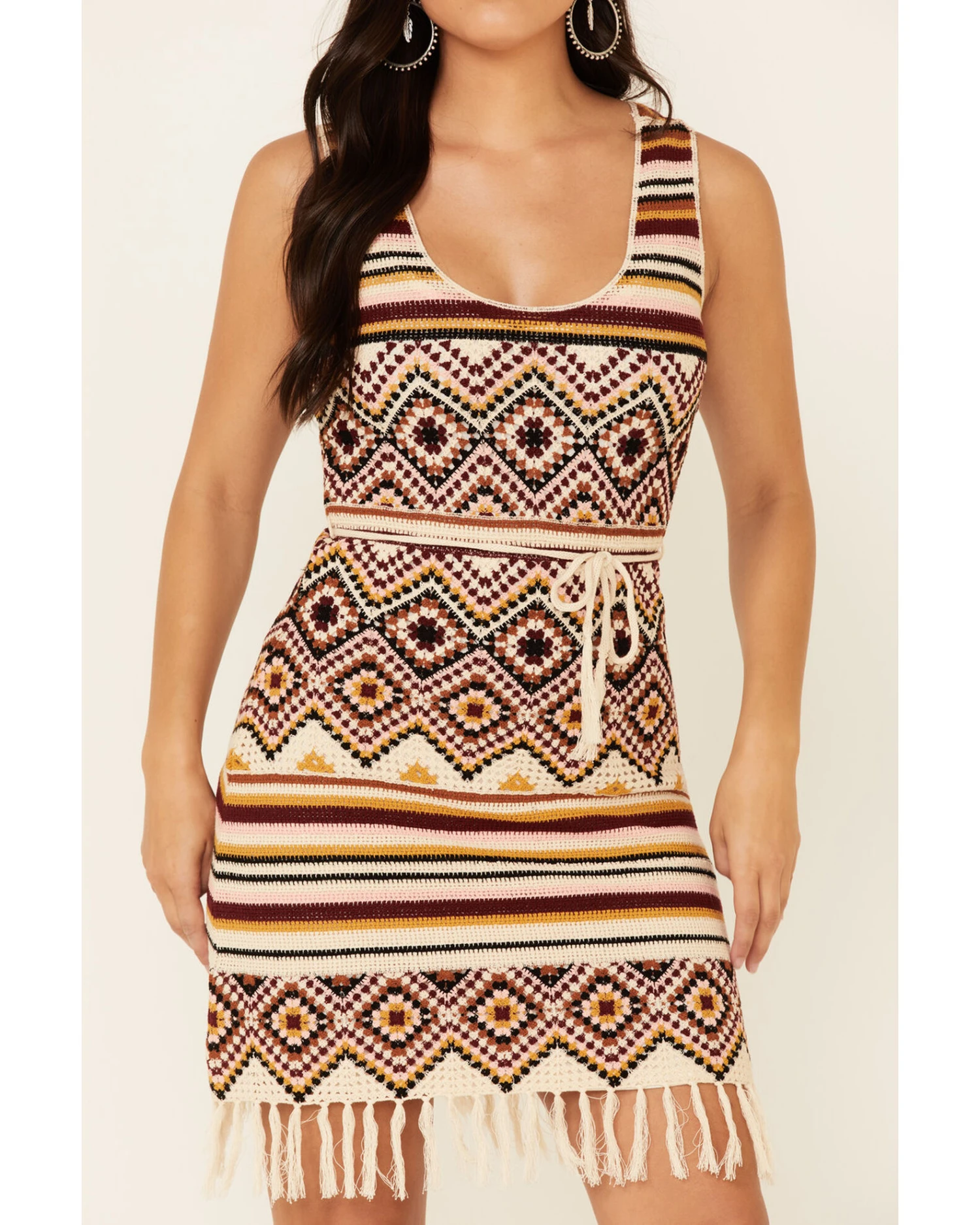 Idyllwind Women's Chilli Havana Nights Crochet Fringe Dress 5 Idyllwind Women's Chilli Havana Nights Crochet Fringe Dress - Image 3