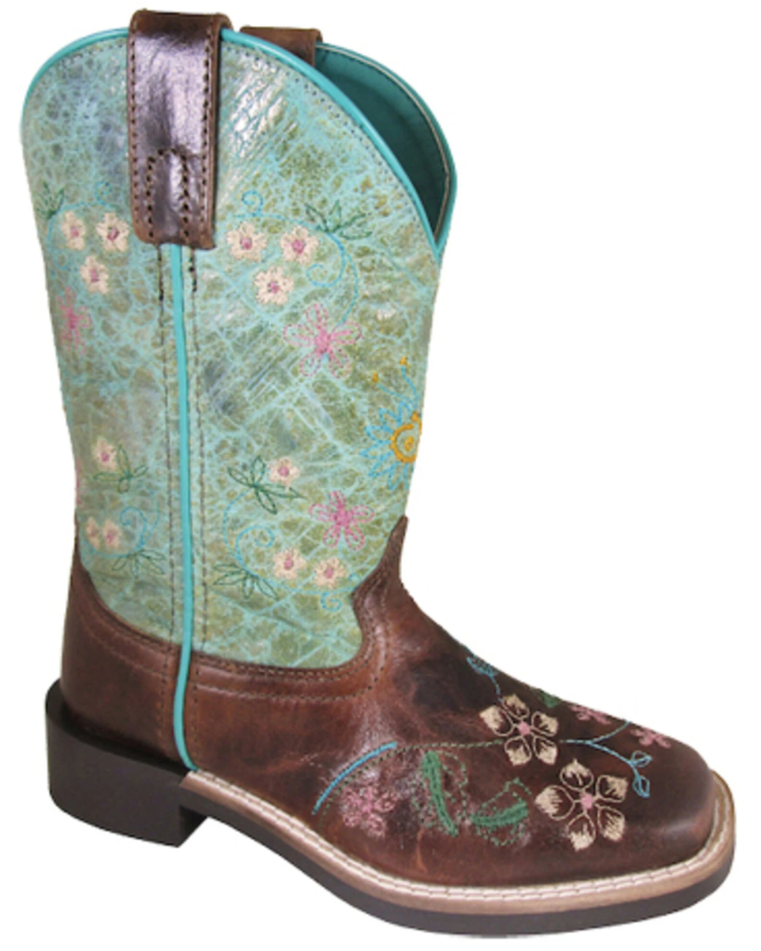 Smoky Mountain Little Girls' Wildflower Western Boots - Broad Square Toe 3 Smoky Mountain Little Girls' Wildflower Western Boots - Broad Square Toe