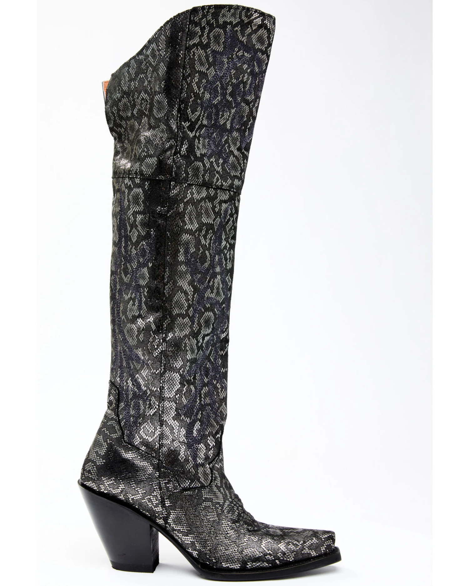 Dan Post Women's Black Snake Print Western Boots - Snip Toe 4 Dan Post Women's Black Snake Print Western Boots - Snip Toe - Image 2