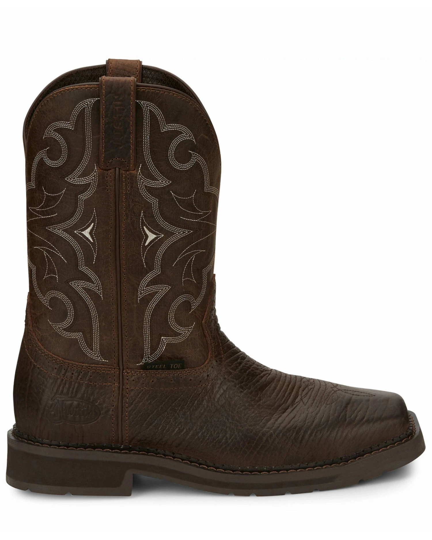 Justin Men's Amarillo Cactus Western Work Boots - Steel Toe 4 Justin Men's Amarillo Cactus Western Work Boots - Steel Toe - Image 2