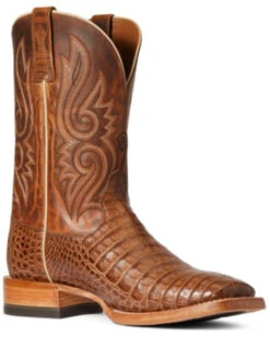 Ariat Men's Denton Exotic Caiman Belly Skin Western Boots - Broad Square Toe