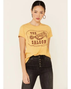 Bandit Brand Women's Mustard Silver Spur Spoon Graphic Tee