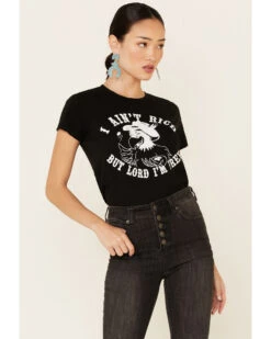 Bandit Brand Women's I Ain't Rich But Lord I'm Free Graphic Tee