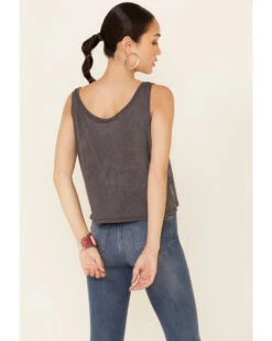Goodie Two Sleeves Women's Charcoal Southern Sunsets Graphic Crop Tank Top -Twisted X Sales 2000343919 022 P4