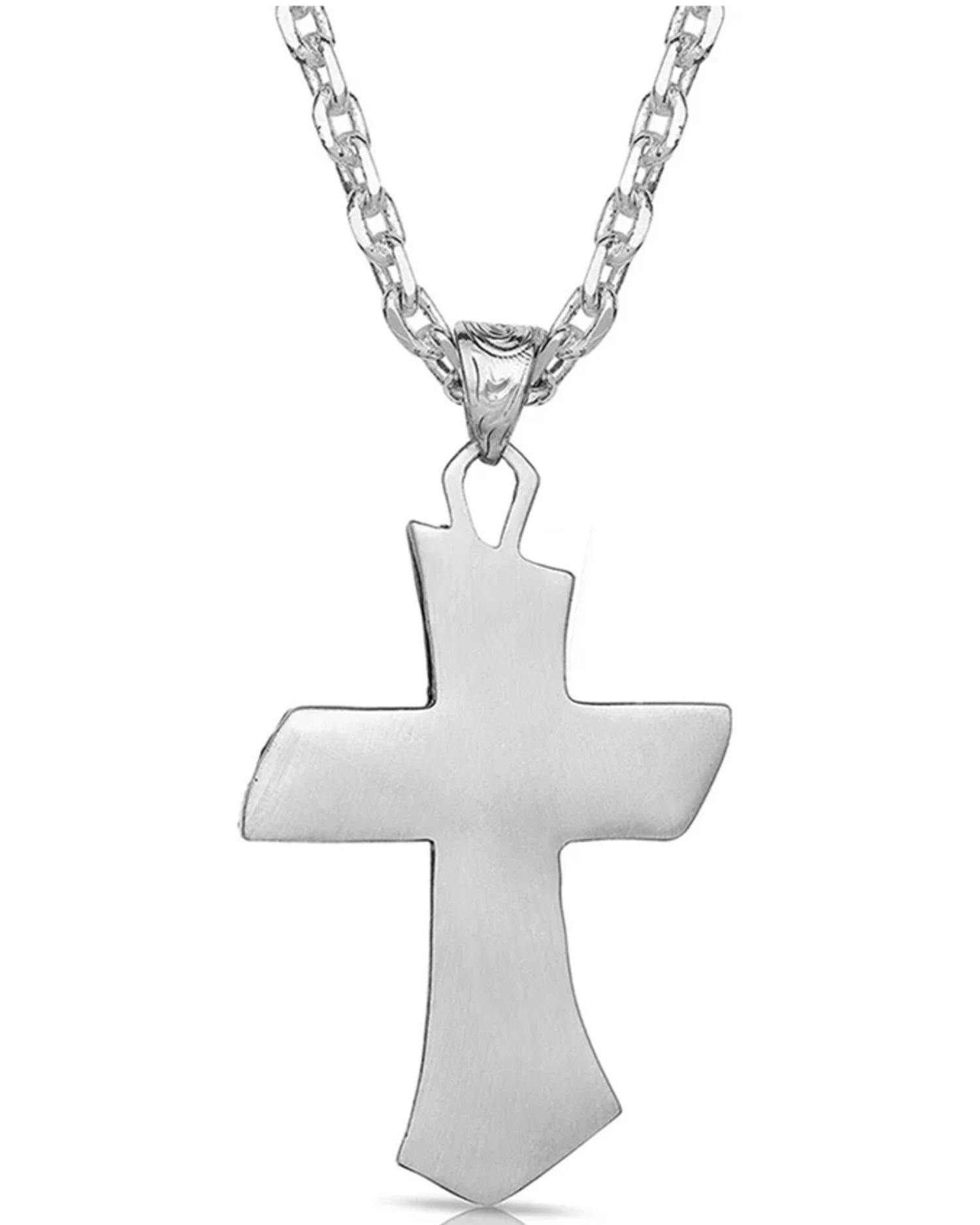 Montana Silversmiths Men's Inner Light Turquoise Cross Necklace 4 Montana Silversmiths Men's Inner Light Turquoise Cross Necklace - Image 2