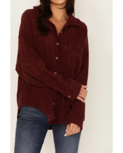 Wishlist Women's Solid Corduroy Oversized Long Sleeve Button Down Shirt  -Twisted X Sales 2000344149 640 P3