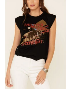 Rodeo Quincy Women's Thunderstruck Cowboy Graphic Short Sleeve Tee  -Twisted X Sales 2000344698 001 P3