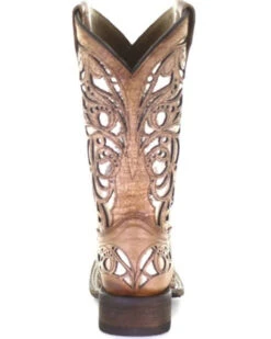 Corral Girls' Shiny Inlay Western Boots - Square Toe 11 Corral Girls' Shiny Inlay Western Boots - Square Toe -Twisted X Sales 2000345519 280 P5