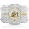 Montana Silversmiths Men's Your Arrow Buckle With Praying Cowboy 1 Montana Silversmiths Men's Your Arrow Buckle With Praying Cowboy -Twisted X Sales 2000345825 040 P1