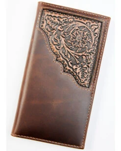 Cody James Men's Brown Rodeo Tooled Leather Wallet
