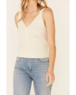 Wishlist Women's Cream Sweater-Knit Pointelle Tank Top 8 Wishlist Women's Cream Sweater-Knit Pointelle Tank Top -Twisted X Sales 2000349765 110 P3