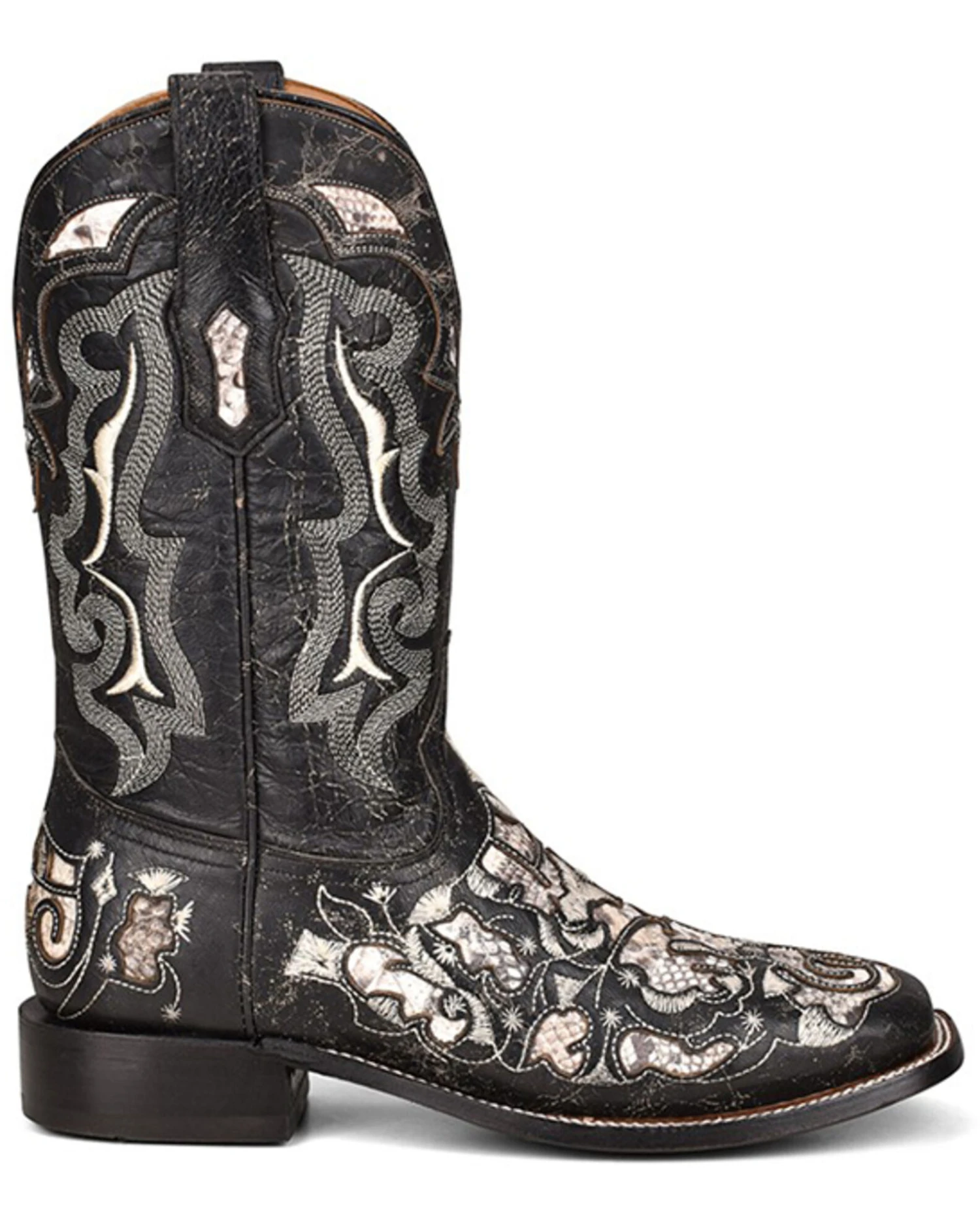 Corral Men's Exotic Python Skin Inlay Western Boots - Square Toe 4 Corral Men's Exotic Python Skin Inlay Western Boots - Square Toe - Image 2