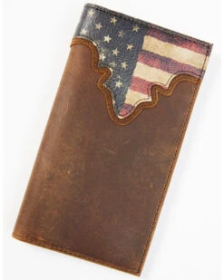 Cody James Men's Distressed Patriotic Checkbook Wallet