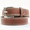 Hawx Men's Brown Triple Contrast Stitch Leather Work Belt 1 Hawx Men's Brown Triple Contrast Stitch Leather Work Belt -Twisted X Sales 2000351928 200 P1