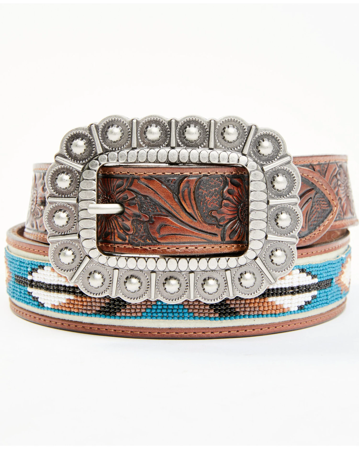 Idyllwind Women's Genuine Leather Windriver Seed Bead Belt 3 Idyllwind Women's Genuine Leather Windriver Seed Bead Belt