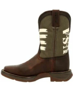 Durango Boys' Lil' Rebel USA Flag Western Boots - Broad Square Toe -Twisted X Sales 2000355865 201 P3