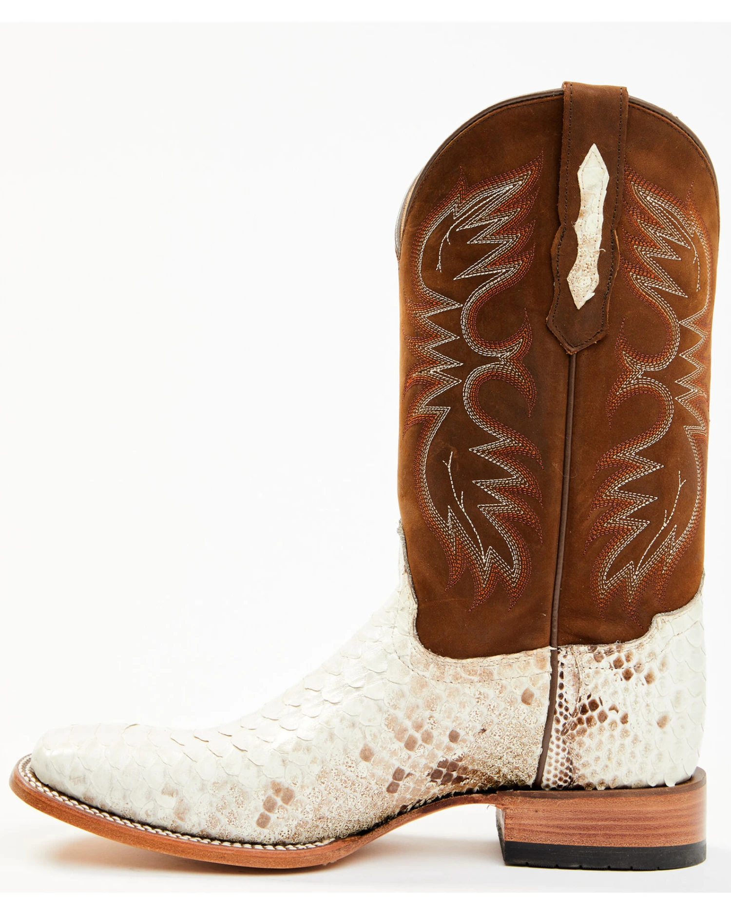 Cody James Men's Bone Python Exotic Western Boot - Broad Square Toe 5 Cody James Men's Bone Python Exotic Western Boot - Broad Square Toe - Image 3