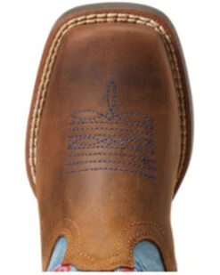 Ariat Boys' Double Kicker Easy Fit Distressed Western Boots - Broad Square Toe  -Twisted X Sales 2000357334 200 P4