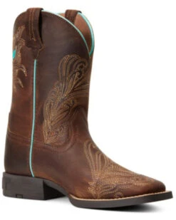 Ariat Girls' Bright Eyes II Hat Leather Boot - Broad Square Toe