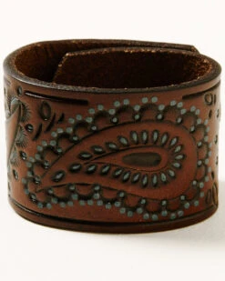 Shyanne Women's Tooled Paisley Leather Bracelet