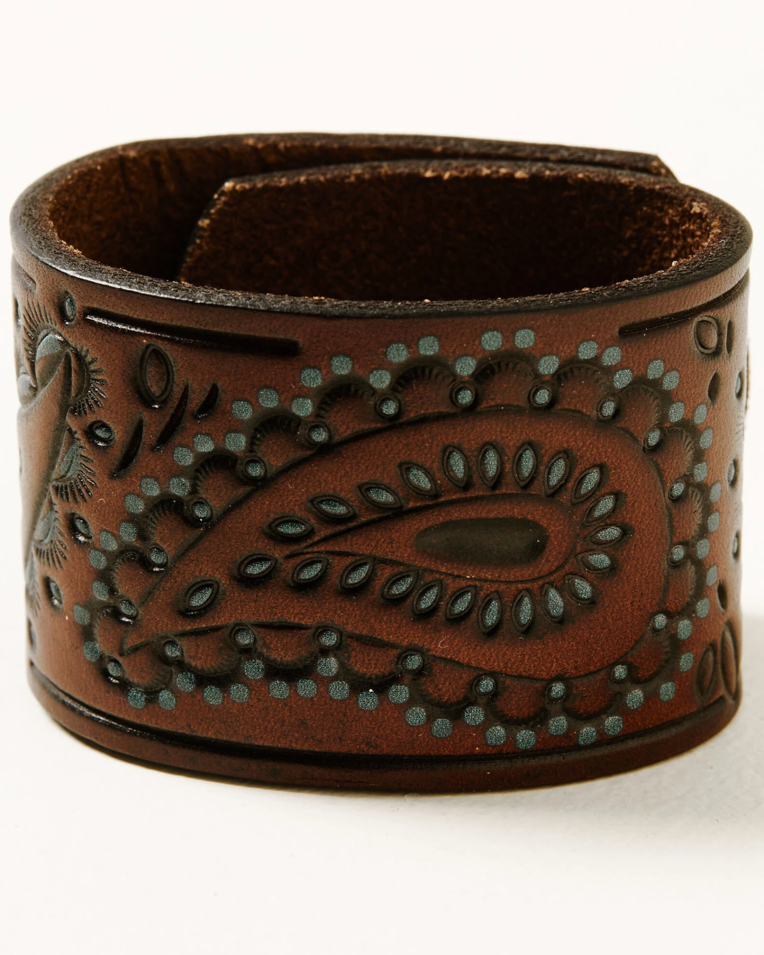 Shyanne Women's Tooled Paisley Leather Bracelet 3 Shyanne Women's Tooled Paisley Leather Bracelet