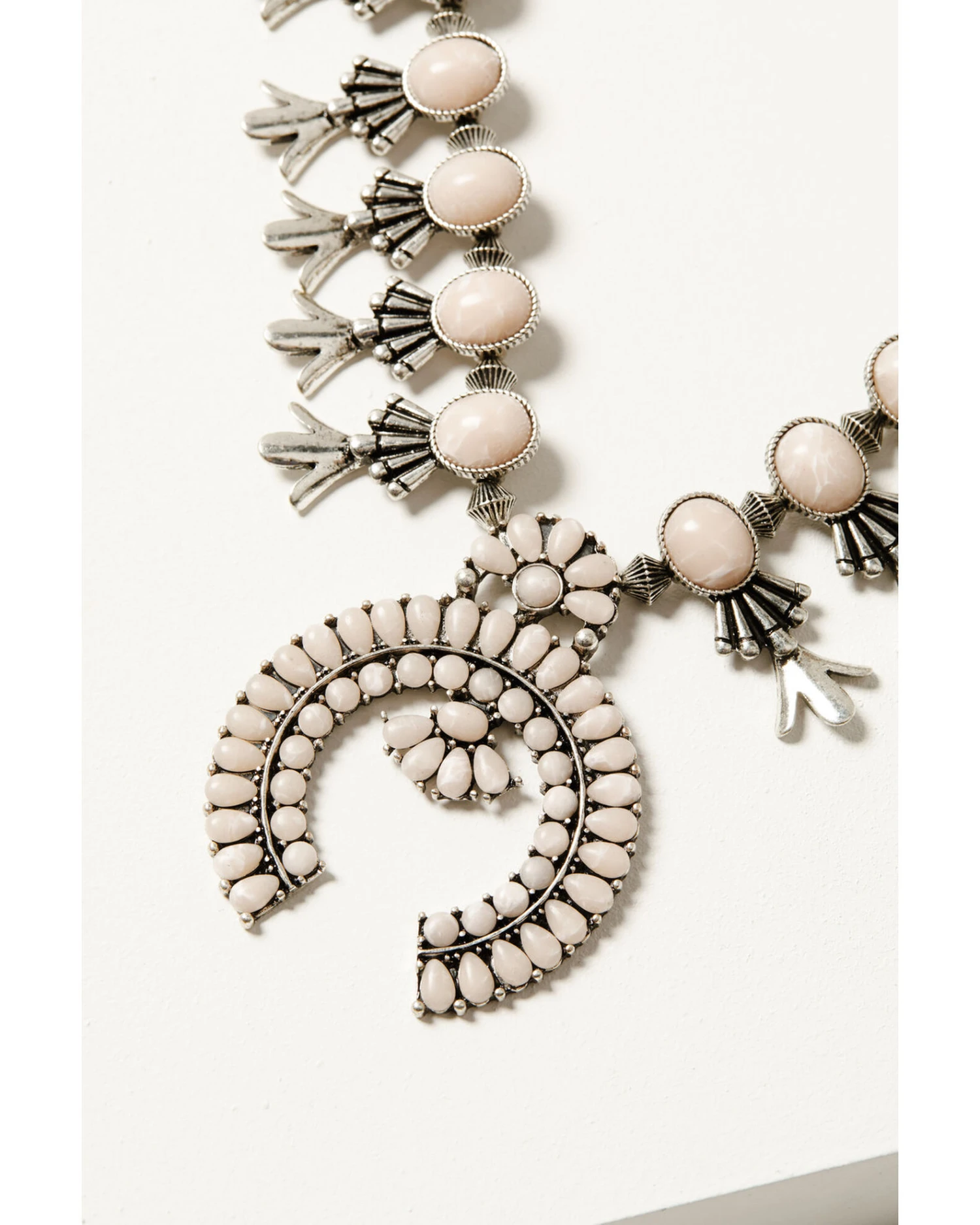 Shyanne Women's Prism Skies Rose Quartz Squash Blossom Necklace 4 Shyanne Women's Prism Skies Rose Quartz Squash Blossom Necklace - Image 2