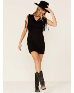 Idyllwind Women's Lady Bird Faux Suede Fringe Muscle Sleeve Dress -Twisted X Sales 2000359130 001 P4