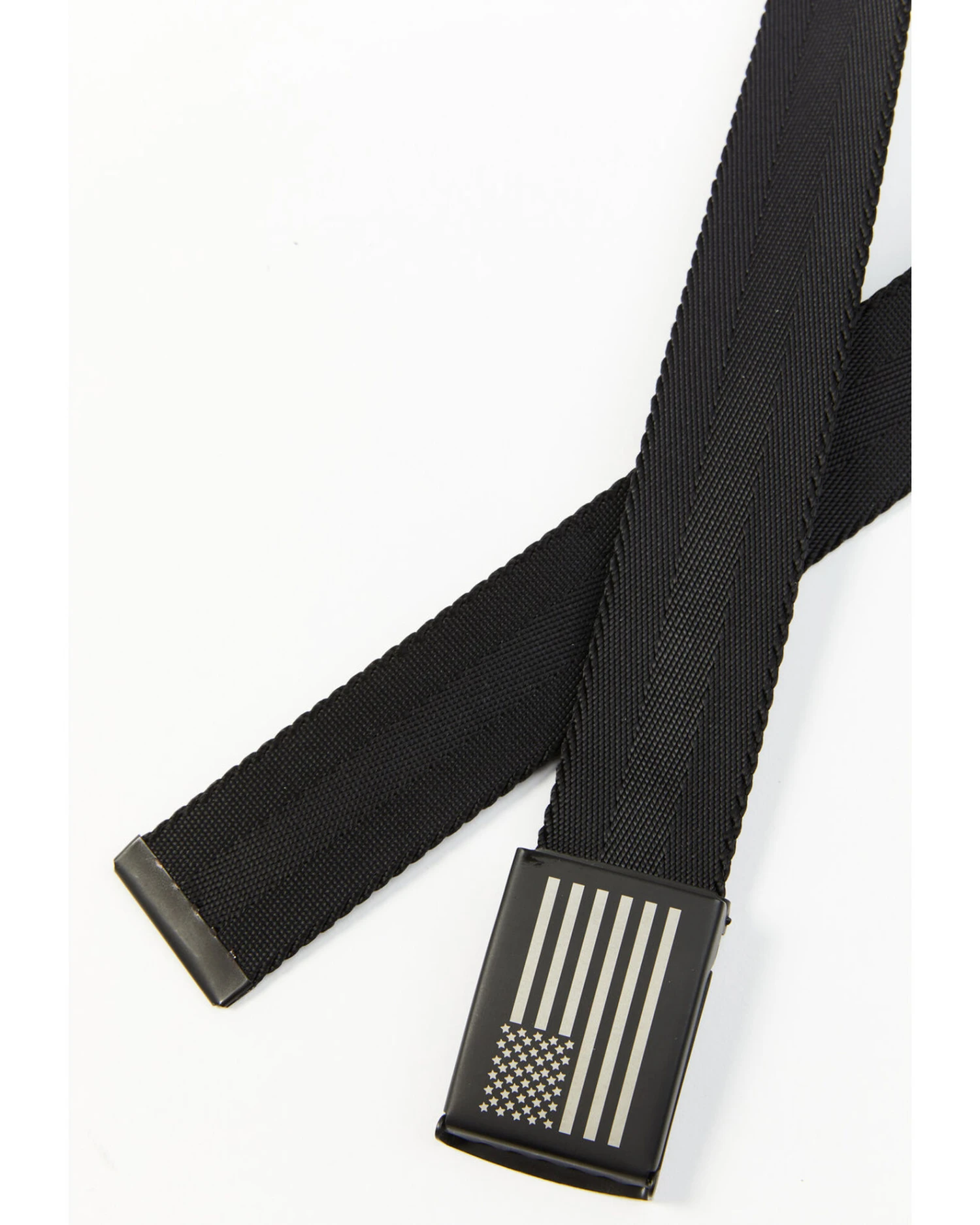 Brothers & Sons Men's Antique Flag Plaque Buckle Nylon Belt 4 Brothers & Sons Men's Antique Flag Plaque Buckle Nylon Belt - Image 2