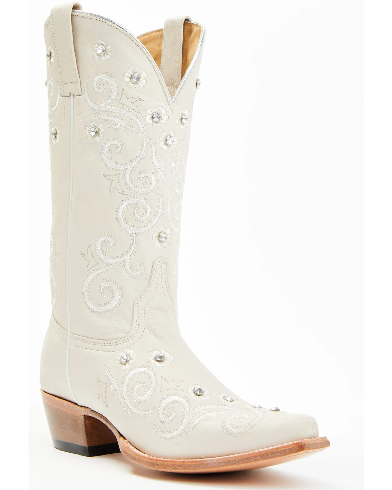 Shyanne Women's Victoria Hueso Studded Stitched Western Boots - Snip Toe 3 Shyanne Women's Victoria Hueso Studded Stitched Western Boots - Snip Toe