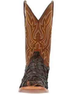 Durango Men's Exotic Pirarucu Skin Western Boots - Broad Square Toe -Twisted X Sales 2000359779 201 P4