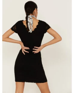 Panhandle Women's Scalloped Lace Bodycon Dress 8 Panhandle Women's Scalloped Lace Bodycon Dress -Twisted X Sales 2000360497 001 P3