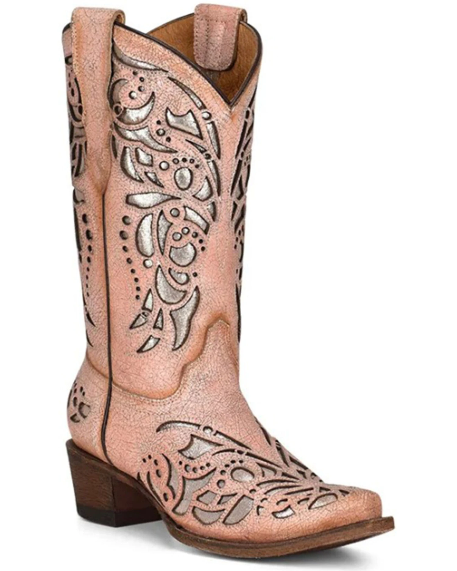Corral Girls' Inlay & Embroidery Western Boots - Snip Toe 3 Corral Girls' Inlay & Embroidery Western Boots - Snip Toe