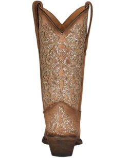 Corral Girls' Glitter Embroidery Leather Western Boot - Snip Toe -Twisted X Sales 2000361090 280 P4