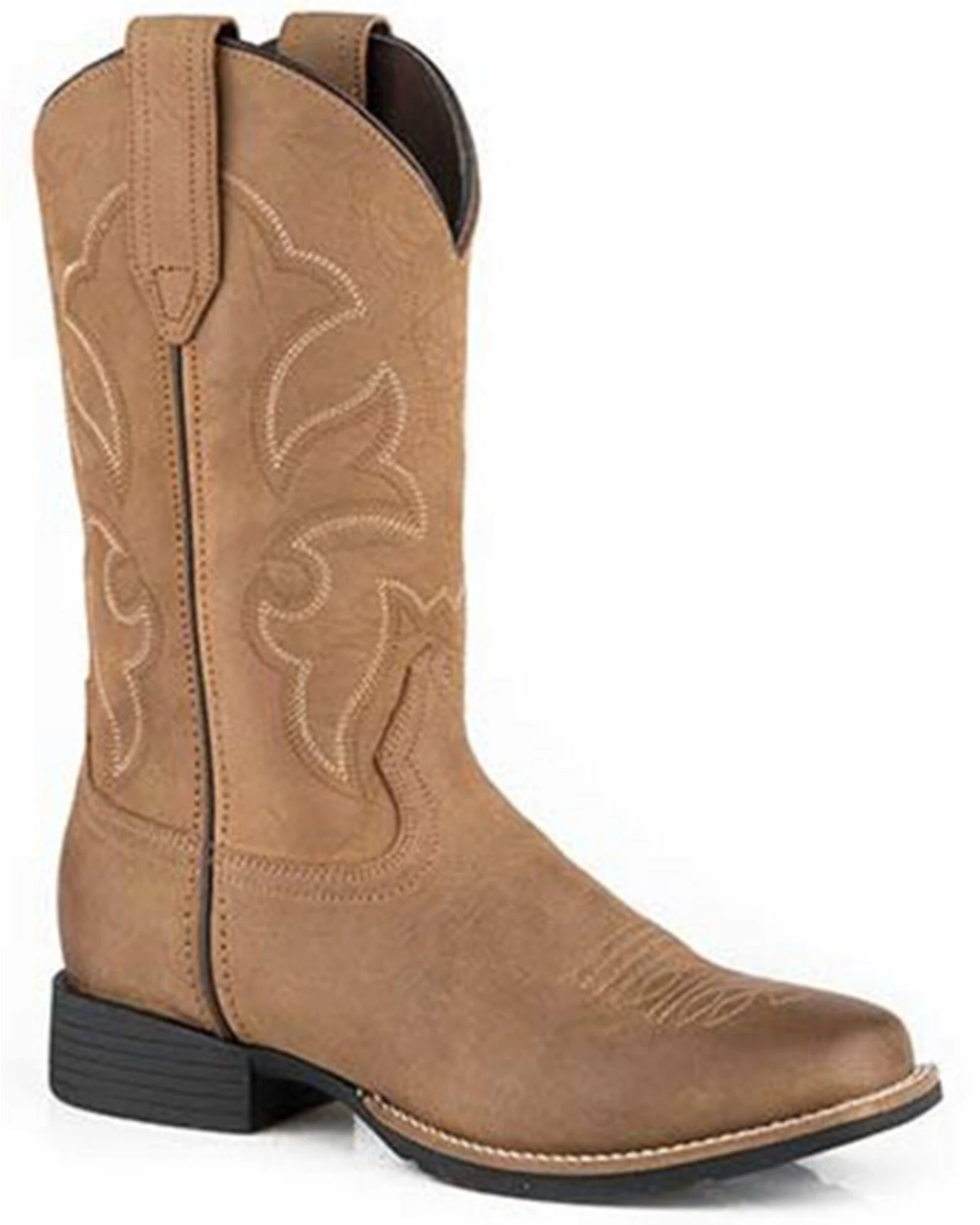 Roper Men's Monterey Crazy Horse Oiled Leather Performance Western Boot - Square Toe 3 Roper Men's Monterey Crazy Horse Oiled Leather Performance Western Boot - Square Toe