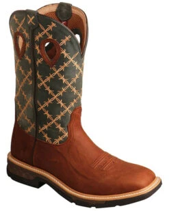 Twisted X Men's Barbed Wire Western Work Boots - Soft Toe