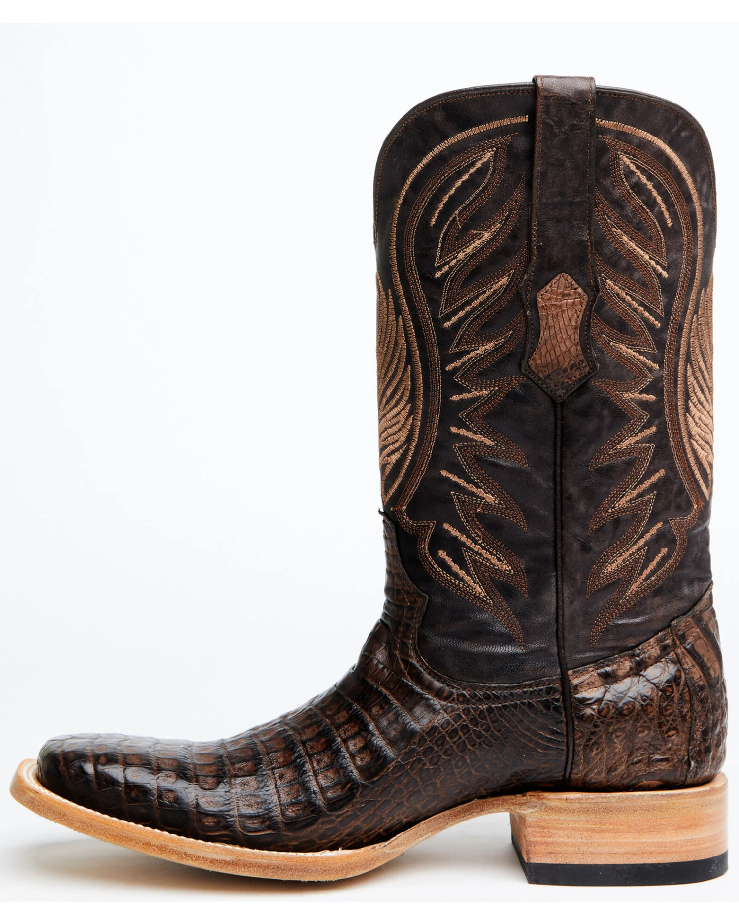Tanner Mark Men's Shawnee Exotic Caiman Belly Western Boots - Broad Square Toe 5 Tanner Mark Men's Shawnee Exotic Caiman Belly Western Boots - Broad Square Toe - Image 3