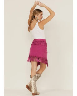 Double D Ranch Women's Chaperros Fringe Suede Skirt 8 Double D Ranch Women's Chaperros Fringe Suede Skirt -Twisted X Sales 2000364069 650 P3