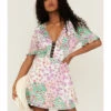 Beyond The Radar Women's Mixed Floral Print Corset Mini Dress -Twisted X Sales 2000365060 110 P1