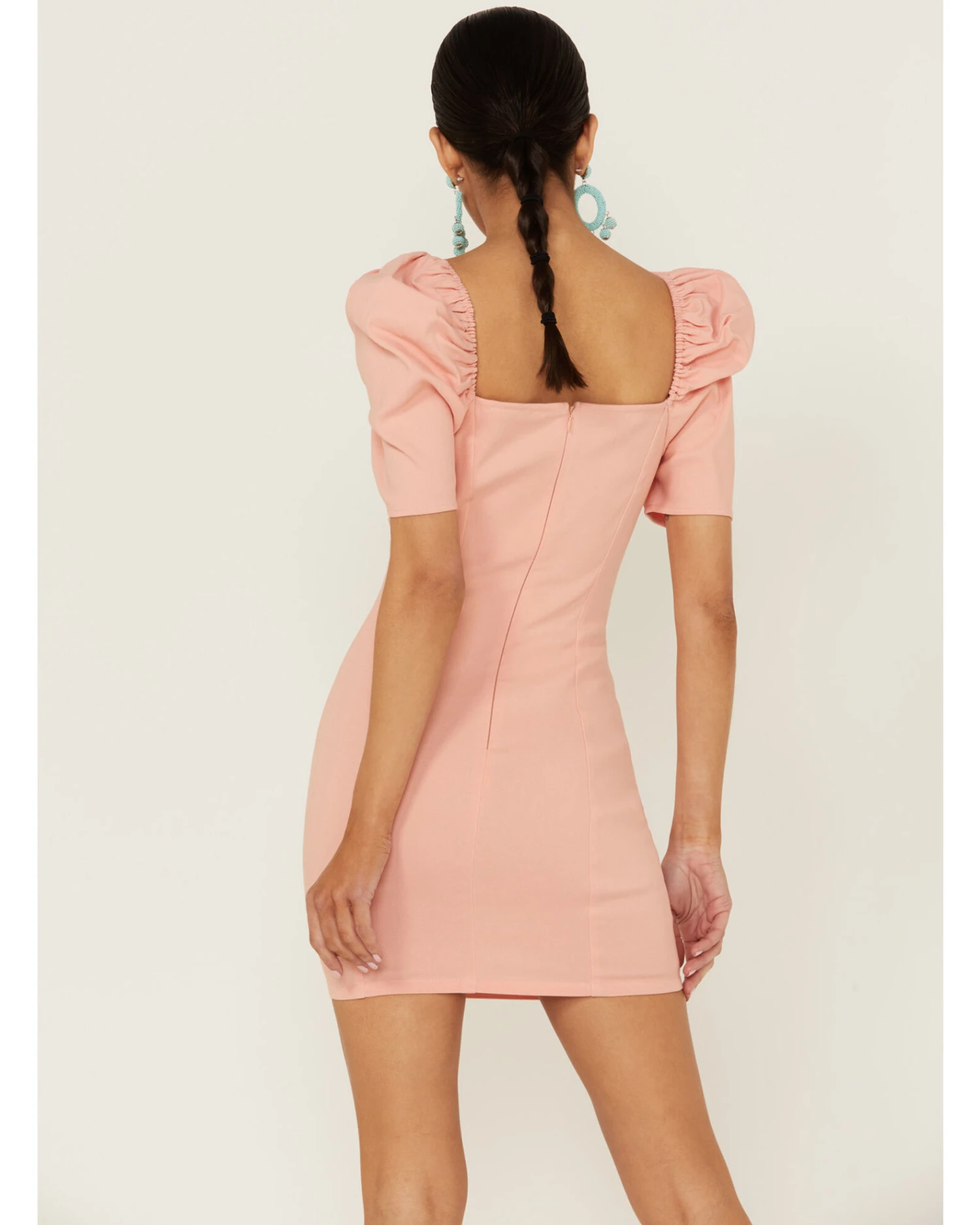 Flying Tomato Women's Bodycon Puff Sleeve Dress 5 Flying Tomato Women's Bodycon Puff Sleeve Dress - Image 3