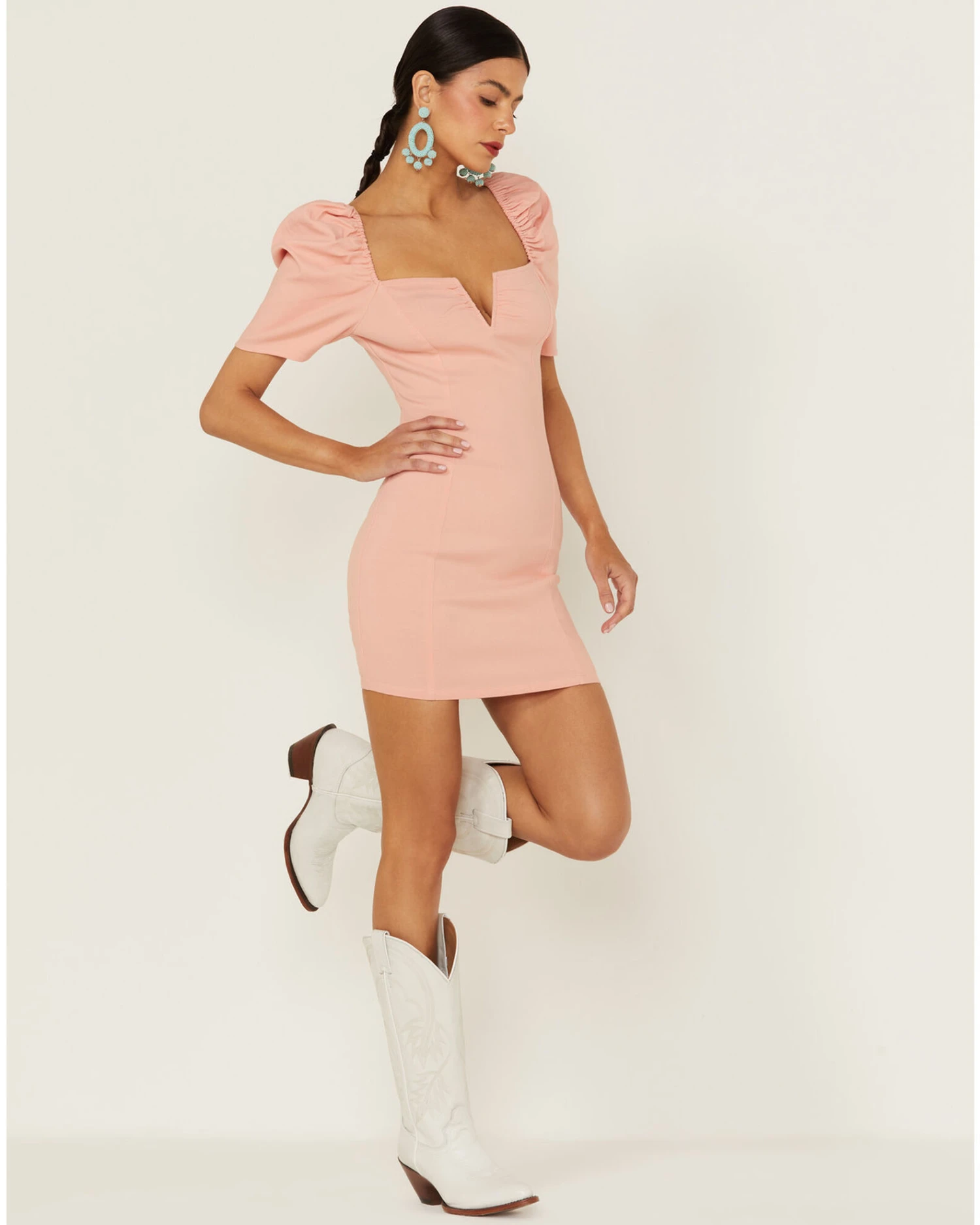 Flying Tomato Women's Bodycon Puff Sleeve Dress 6 Flying Tomato Women's Bodycon Puff Sleeve Dress - Image 4