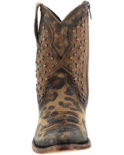 Caborca Silver By Liberty Black Women's Leopard Print Studded Short Western Boots - Pointed Toe 10 Caborca Silver By Liberty Black Women's Leopard Print Studded Short Western Boots - Pointed Toe -Twisted X Sales 2000366406 200 P4