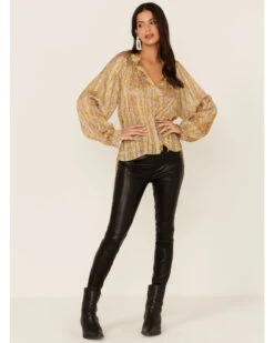Revel Women's Paisley Print Long Sleeve Woven Chiffon Peasant Top 9 Revel Women's Paisley Print Long Sleeve Woven Chiffon Peasant Top -Twisted X Sales 2000367245 710 P4