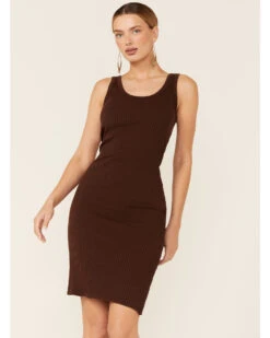 LaBiz Women's Bodycon Snap Slit Dress