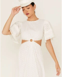 Maia Bergman Women's Ori Crochet Eyelet Open Back Maxi Dress 9 Maia Bergman Women's Ori Crochet Eyelet Open Back Maxi Dress -Twisted X Sales 2000367310 100 P3