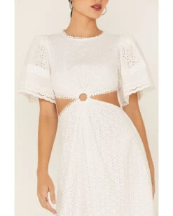 Maia Bergman Women's Ori Crochet Eyelet Open Back Maxi Dress 10 Maia Bergman Women's Ori Crochet Eyelet Open Back Maxi Dress -Twisted X Sales 2000367310 100 P4